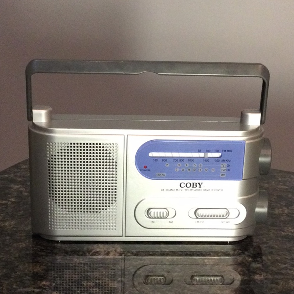 Coby CX-38 AM/FM/TV1/TV2/Weather Band Receiver